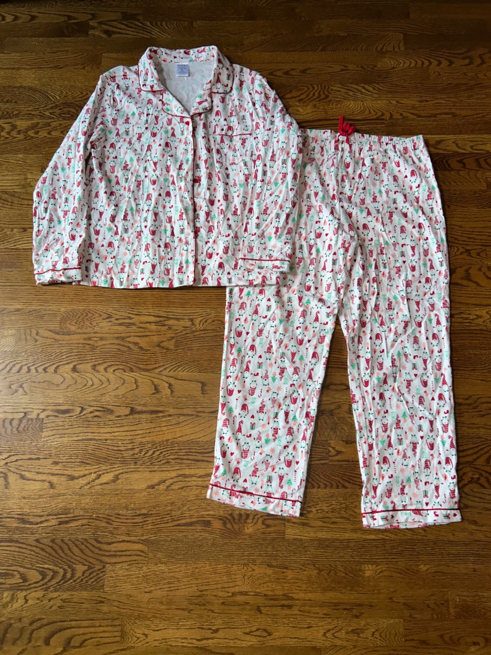 Serra Christmas Pajama Set Medium or XL Holiday Button Front Lounge Sleepwear - Picture 2 of 9